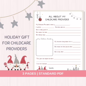 Printable Daycare Teacher Gift