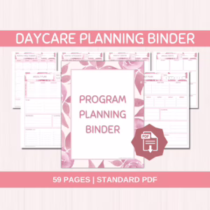 Daycare Program DIY Planner - Pink