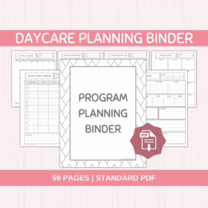 Daycare Program Planner - B&W