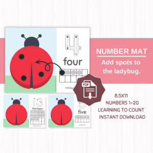 Ladybug Number Mats