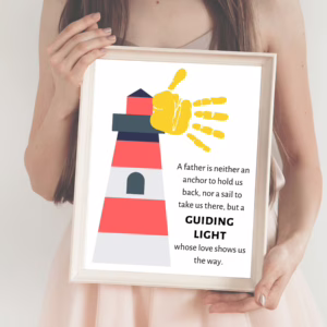 Father's Day Lighthouse Handprint Art