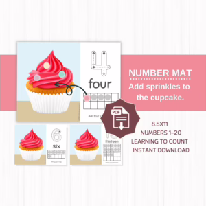 Cupcake Number Mats