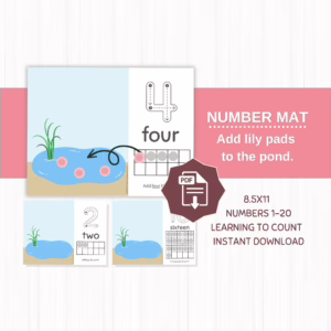 Lily Pad Pond Number Mats